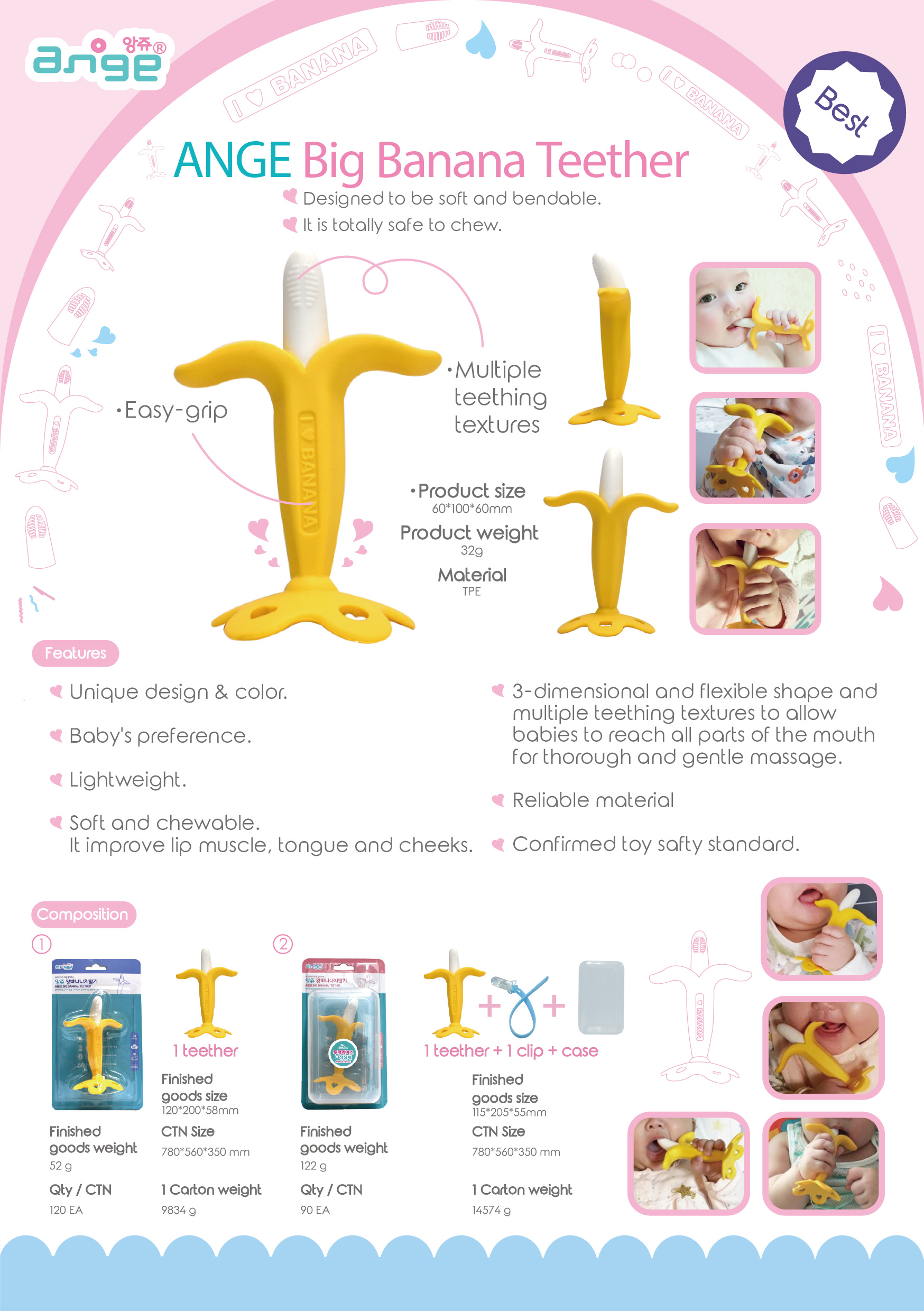 Ange hot sale banana teether